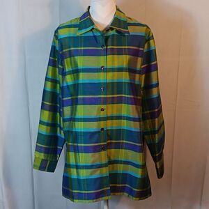 Melissa Harper Women's Plaid Top